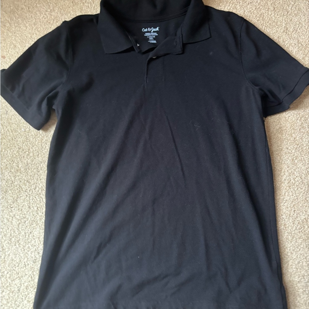 Cat & Jack boys Classic Black Polo Shirt